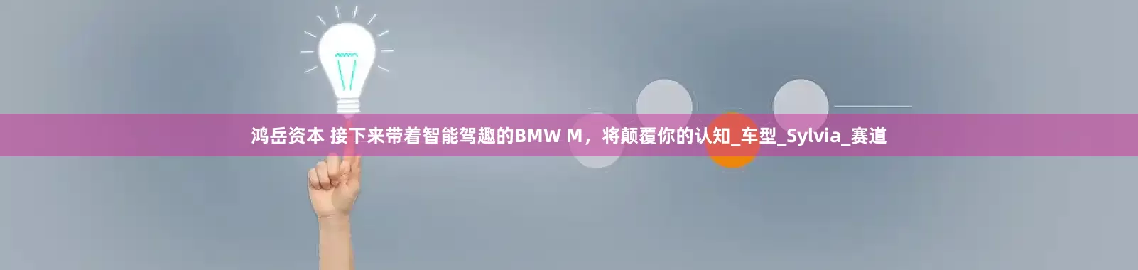 鸿岳资本 接下来带着智能驾趣的BMW M，将颠覆你的认知_车型_Sylvia_赛道