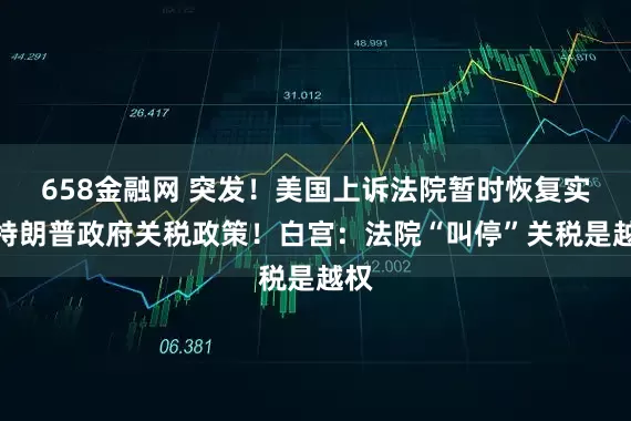658金融网 突发！美国上诉法院暂时恢复实施特朗普政府关税政策！白宫：法院“叫停”关税是越权